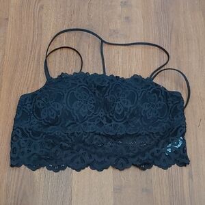 ✅$7 Add On Tranquil & True Lace Bralette Crop Top in Black Sz 2X